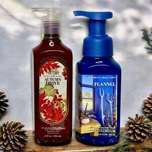 Bath & Body Works Fall Hand Soap Autumn Drive & Flannel NWT